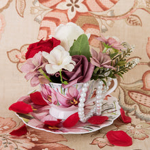 Load image into Gallery viewer, Fine Porcelain Eileen's Summer Time Teacup and Saucer, Set of 4