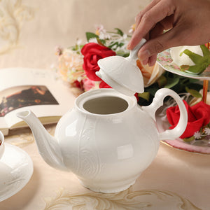 Fine Bone China White Teapot