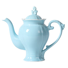 Load image into Gallery viewer, Fine Porcelain Light Blue English Teapot, Coffee Pot, Victoria Style, Light Weight, 34 Oz