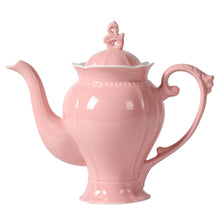 Load image into Gallery viewer, Fine Porcelain Pink English Teapot, Coffee Pot, Victoria Style, Light Weight, 34 Oz